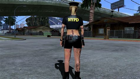 Download Tracey De Santa From Gta 5 In A Cop Uniform For Gta San