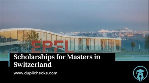 Scholarships for Masters in Switzerland at one of the best universities ...