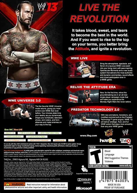 Wwe 13 For Xbox 360 2012