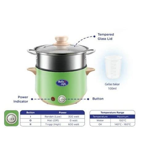 Jual Baby Safe Multi Function Cooker Hot Pot Steamer Alat Masak Serbaguna Shopee Indonesia