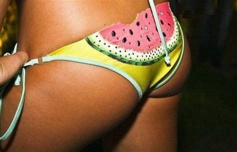 Watermelon Bikinis Elegant Swimwear Yellow Bikini Bottoms