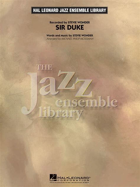 Sir Duke By Stevie Wonder Jazz Ensemble Sheet Music