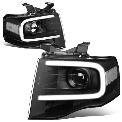 Dna Motoring Hl 3d Fexp07 Bk Cl1 For 2007 To 2014 Ford Expedition Pair 3d Led Drl Projector