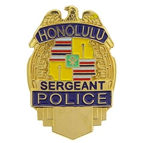 Honolulu Police Officer Sergeant Badge Pin 1 - Etsy