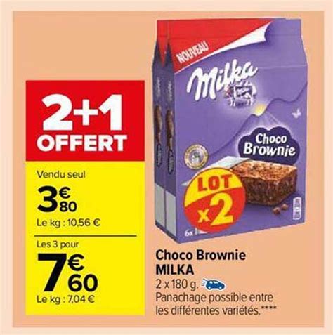 Promo Choco Brownie Milka Chez Carrefour Market Icatalogue Fr