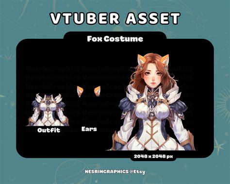 Vtuber Asset Pngtuber Asset Fox Costume Asset Instant Etsy