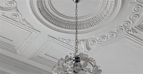 Ornamented Ceiling and Chandelier · Free Stock Photo