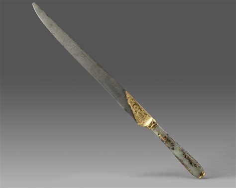 An Ottoman Gem Set Jade Hilted Dagger