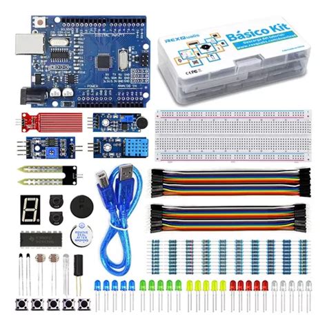 Rexqualis Básico Kit Compatible Con Arduino Uno Con Español Tutorial