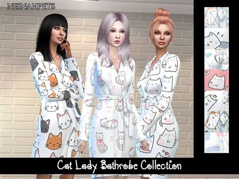 The Sims Resource Cat Lady Bathrobe Collection In Sims Sims