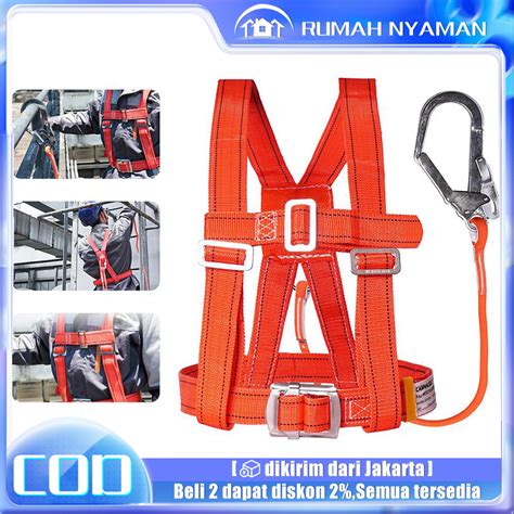 Jual Safety Body Harness Double Hook Safety Belt Proyek Hook Besar