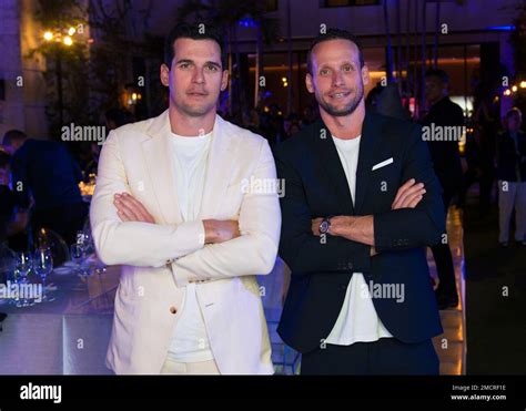 Oren Alexander, left, and Tal Alexander attend a TAG Heuer dinner in