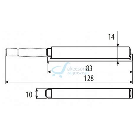 Odbojnik Meblowy Odpychacz Push To Open Szary Magnetyczny Sklep Z