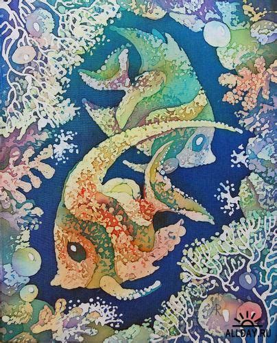 горячего батика | Tropical fish art, Fish art, Silk painting