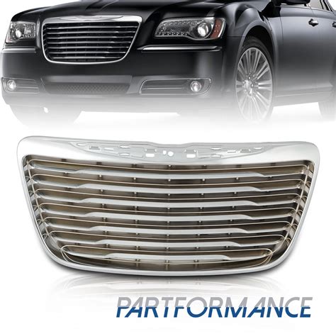 For 2011 2014 Chrysler 300 Front Bumper Grille Grill Chrome Shell Insert Plastic Ebay