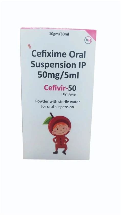 Cefixime Oral Suspension Dry Syrup Ip Mg Ml At Rs Bottle In Baddi