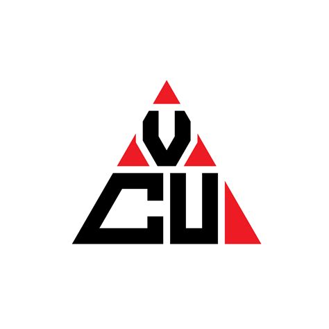 VCU triangle letter logo design with triangle shape. VCU triangle logo