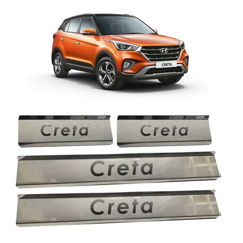 Hyundai Creta Facelift Stainless Steel Door Scuff Foot Sill