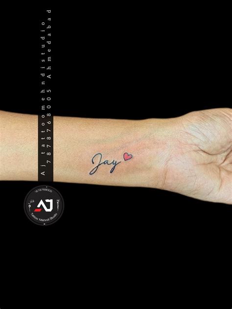 Jay small idea|Jay name tattoo design| Jay tattoo | Jay heart tattoo ...