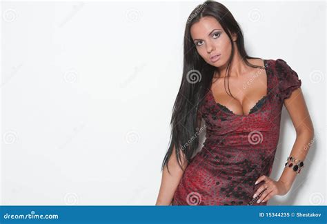Bella Ragazza Del Brunette Che Propone Immagine Stock Immagine Di Eleganza Caucasico