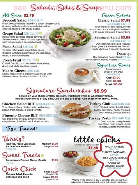 Menu At Chicken Salad Chick Restaurant Murfreesboro Medical Center Pkwy Suite F