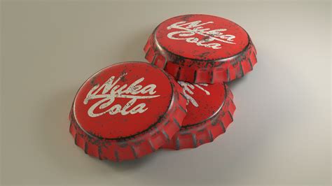 Fallout Nuka Cola Bottle Caps Fallout Video Game Art Red Bottle