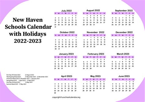 North Haven School Calendar Printable Bryn Caressa