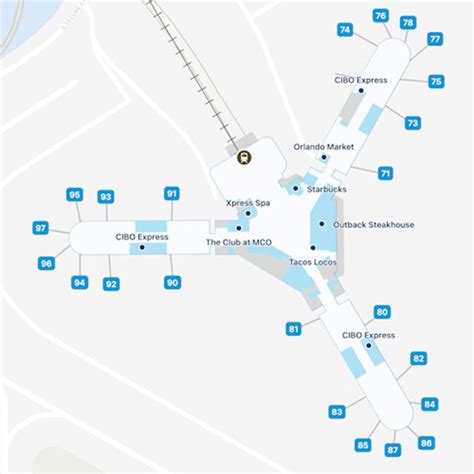 Orlando Airport Map Mco Terminal Guide