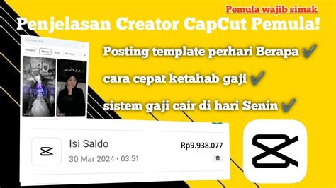 Penjelasan Sistem Creator Capcut Memula Wajib Simak Sampai Akhir Youtube