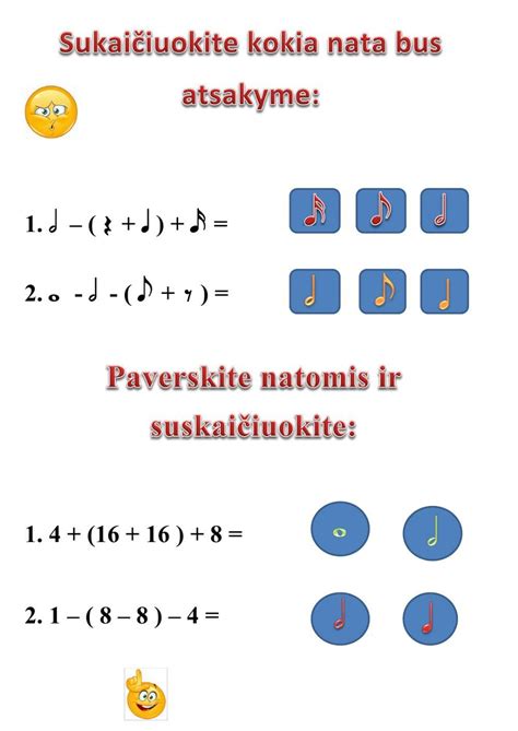 Music math | Lidija Portnych | Live Worksheets