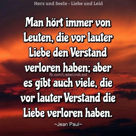 Verstand Herz Und Seele Liebe Und Leid Weisheiten Spr Che