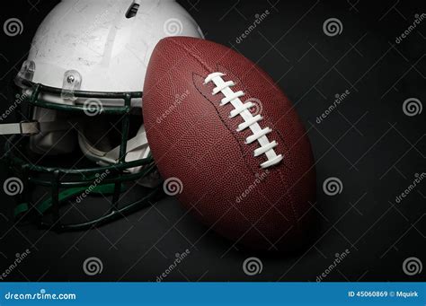 Football Helmet And Ball Stock Image Image Of Helmet 45060869