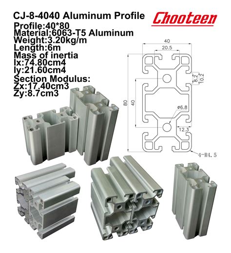 T Slot Industrial Aluminum Extrusion Profile Framing Aluminum