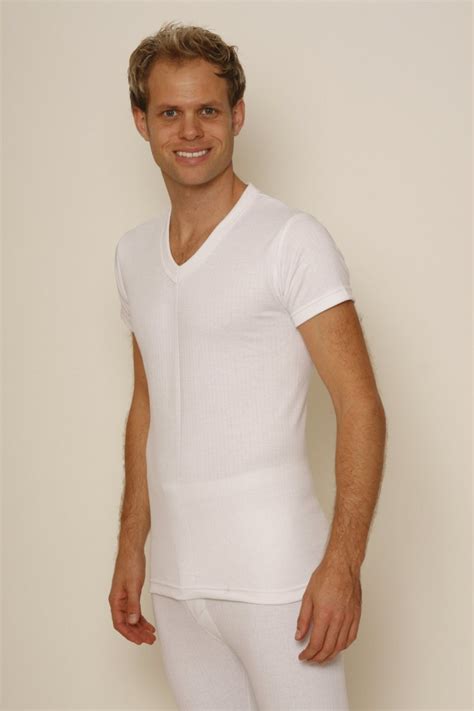 Octave® Mens Thermal Underwear Short Sleeve Vneck T Shirt Vest