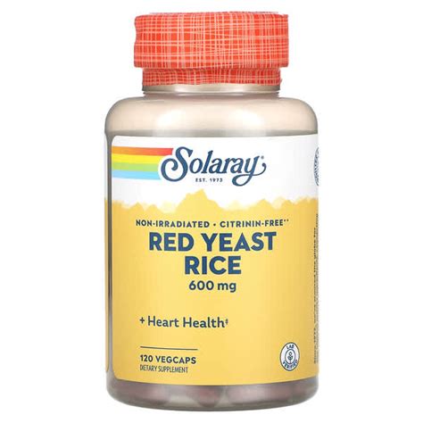 Solaray Red Yeast Rice 600 Mg 120 VegCaps