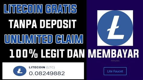 LITECOIN GRATIS TANPA DEPOSIT Faucet Legit Unlimited Claim Terbaru