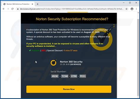 Norton Subscription Has Expired Today Pop Up Scam Removal And