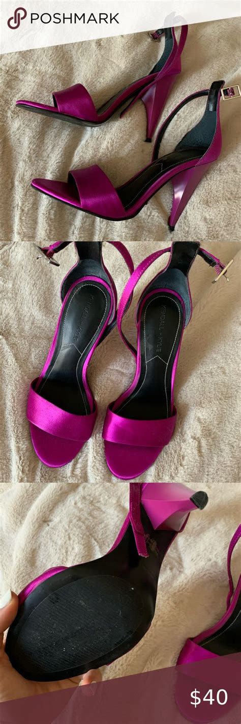 Kendall Kylie Pink Satin Sandal Size 61 2 Gorgeous Color Shoe With