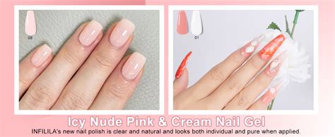 Amazon Nxj Infilila Nude Gel Polish Set Ml Milky White Pink Jelly Gel Nail Polish Kit