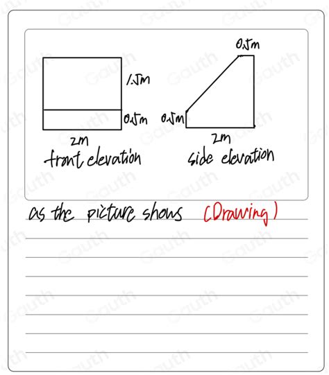 Solved The Diagram Shows A Prism Front Elevation Draw The Front