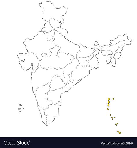 Andaman And Nicobar Islands Outline