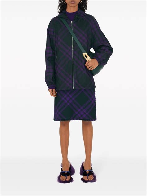 Burberry check-pattern Hooded Jacket - Farfetch