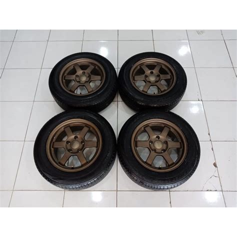 Jual Velg Bekas Te37 Ring 15 Ban 205 65 15 Lebar 7 Baud 5x114 Shopee