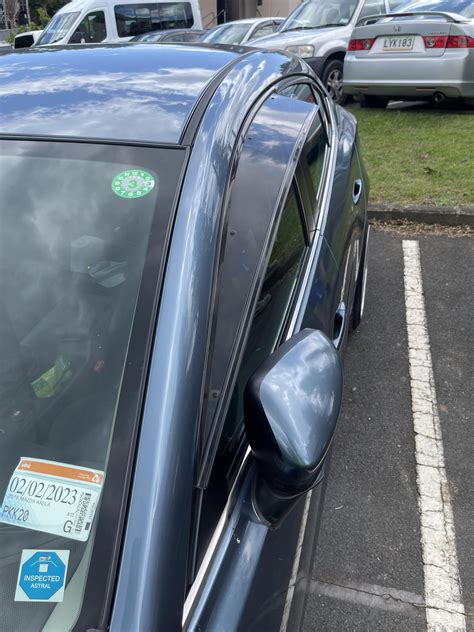 These window rain shields are giant : r/Shitty_Car_Mods