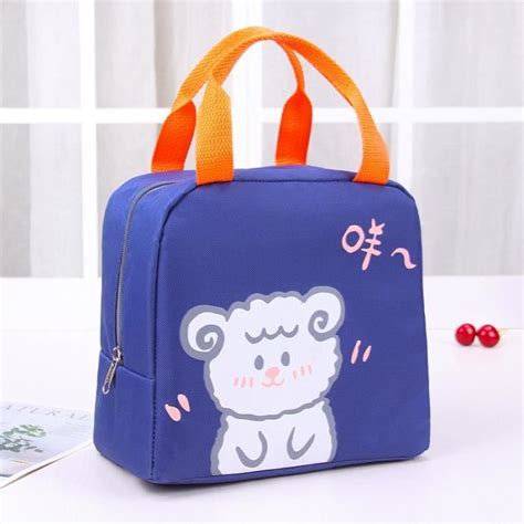 Sac Lunch Isol De Dessin Anim Mignon Pochette Bento Durable Bo Te