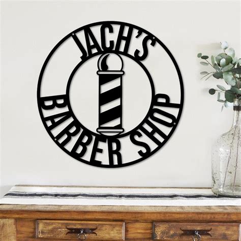 Personalized Metal Hair Salon Sign Custom Name Hairdresser Signs Wall