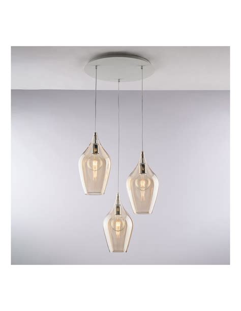 Lampadario Di Design Moderno Con Vetro Soffiato Oro Cic