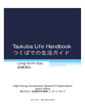 Fillable Online Www2 Kek Tsukuba Life Handbook KEK Fax