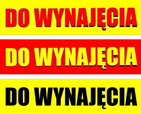 NAKLEJKA INFORMACYJNA DO WYNAJĘCIA 30X10 CM Cena Opinie Folie