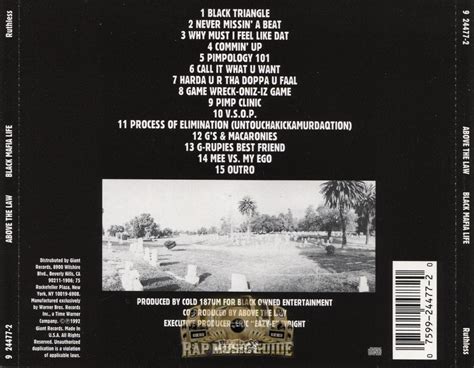 Above The Law - Black Mafia Life: CD | Rap Music Guide